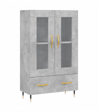 vidaXL Highboard Concrete Grey 69.5x31x115 cm Engineered Wood