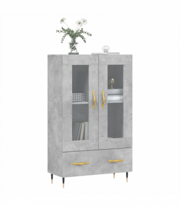 vidaXL Highboard Concrete Grey 69.5x31x115 cm Engineered Wood