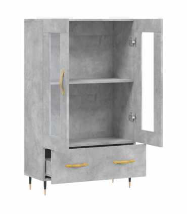 vidaXL Highboard Concrete Grey 69.5x31x115 cm Engineered Wood