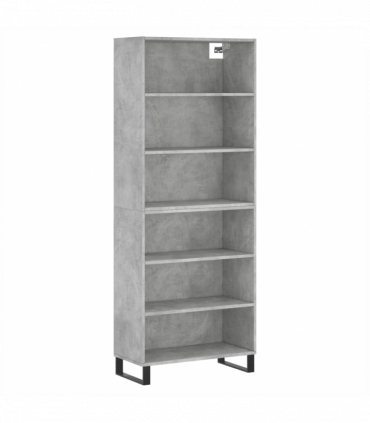 vidaXL Highboard Concrete Grey 69.5x32.5x180 cm Engineered Wood