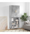 vidaXL Highboard Concrete Grey 69.5x34x180 cm Engineered Wood