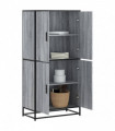 vidaXL Highboard Grey Sonoma 68x35x139 cm Engineered Wood