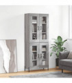 vidaXL Highboard Grey Sonoma 69.5x34x180 cm Engineered Wood
