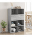 vidaXL Highboard Grey Sonoma 80x42.5x124 cm Engineered Wood