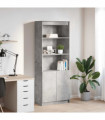 vidaXL Highboard Concrete Grey 70x35x180 cm Engineered Wood