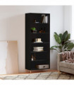 vidaXL Highboard Black 69.5x32.5x180 cm Engineered Wood