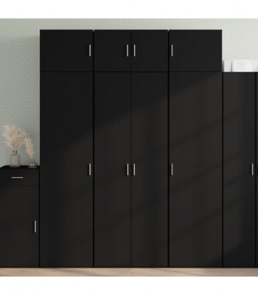 vidaXL Highboard Black 70x42.5x185 cm Engineered Wood
