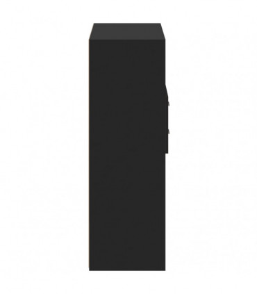 vidaXL Highboard Black 80x42.5x124 cm Engineered Wood