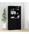 vidaXL Highboard Black Engineered Wood