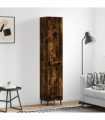 vidaXL Highboard Smoked Oak 34.5x34x180 cm Engineered Wood
