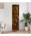 vidaXL Highboard Smoked Oak 34.5x34x180 cm Engineered Wood