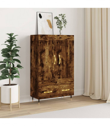vidaXL Highboard Smoked Oak 69.5x31x115 cm Engineered Wood