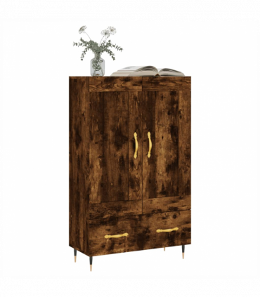 vidaXL Highboard Smoked Oak 69.5x31x115 cm Engineered Wood