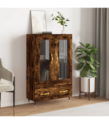 vidaXL Highboard Smoked Oak 69.5x31x115 cm Engineered Wood
