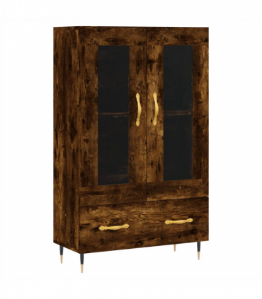 vidaXL Highboard Smoked Oak 69.5x31x115 cm Engineered Wood