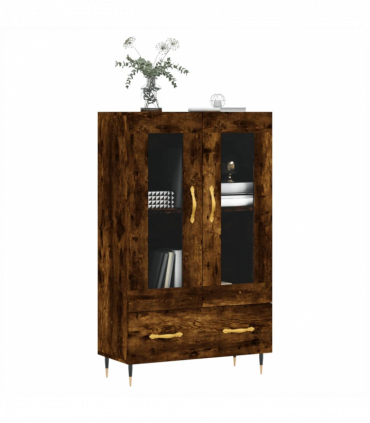 vidaXL Highboard Smoked Oak 69.5x31x115 cm Engineered Wood