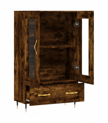 vidaXL Highboard Smoked Oak 69.5x31x115 cm Engineered Wood