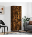 vidaXL Highboard Smoked Oak 69.5x34x180 cm Engineered Wood