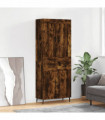 vidaXL Highboard Smoked Oak 69.5x34x180 cm Engineered Wood