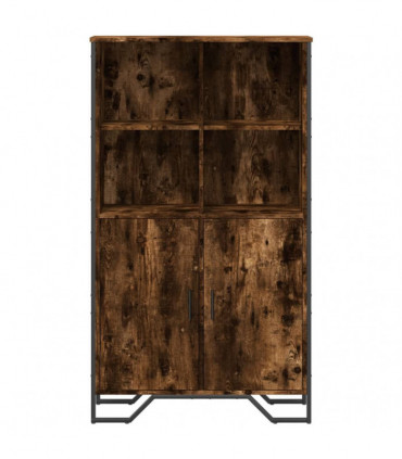 vidaXL Highboard Smoked Oak 79.5x35.5x137.5 cm Engineered wood