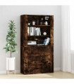 vidaXL Highboard Smoked Oak Engineered Wood