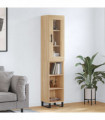 vidaXL Highboard Sonoma Oak 34.5x34x180 cm Engineered Wood