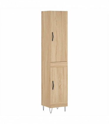 vidaXL Highboard Sonoma Oak 34.5x34x180 cm Engineered Wood