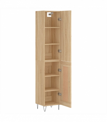 vidaXL Highboard Sonoma Oak 34.5x34x180 cm Engineered Wood