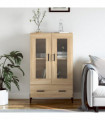 vidaXL Highboard Sonoma Oak 69.5x31x115 cm Engineered Wood