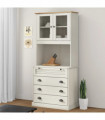 vidaXL Highboard VIGO White 80x40x176 cm Solid Wood Pine