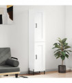 vidaXL Highboard White 34.5x34x180 cm Engineered Wood