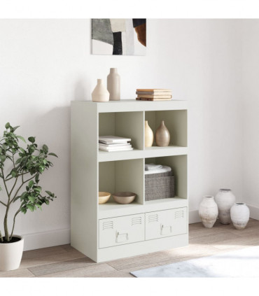 vidaXL Highboard White 67x39x95 cm Steel