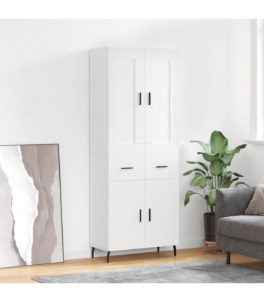 vidaXL Highboard White 69.5x34x180 cm Engineered Wood