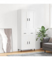 vidaXL Highboard White 69.5x34x180 cm Engineered Wood