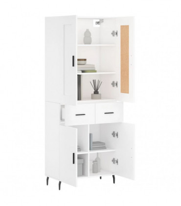 vidaXL Highboard White 69.5x34x180 cm Engineered Wood