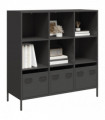 vidaXL Highboard Black 101.5x39x103.5 cm Steel
