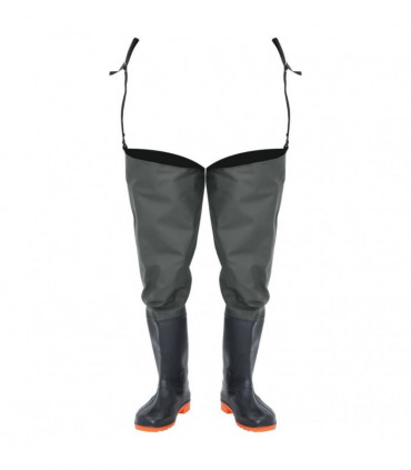 vidaXL Hip Waders Dark Green Size 38