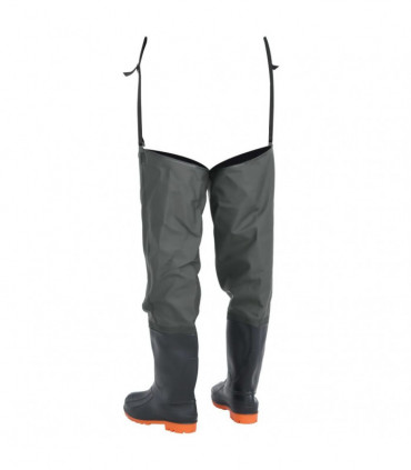 vidaXL Hip Waders Dark Green Size 38