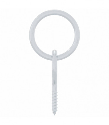 vidaXL Hitching Rings with Eye Screws 3 pcs Silver Steel