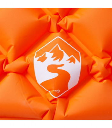 vidaXL Inflating Camping Mattress with Pillow 1-Person Orange