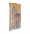 vidaXL Insect Door Curtain Palm Tree Print 100x220 cm Bamboo
