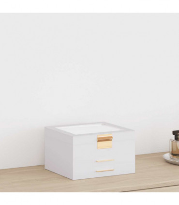 vidaXL Jewellery Box 3-Layer White 23x20.5x14 cm