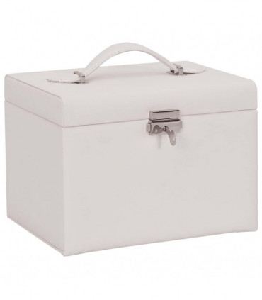 vidaXL Jewellery Box 4-Layer with Mirror Lockable White 22.5x17.5x16.5 cm