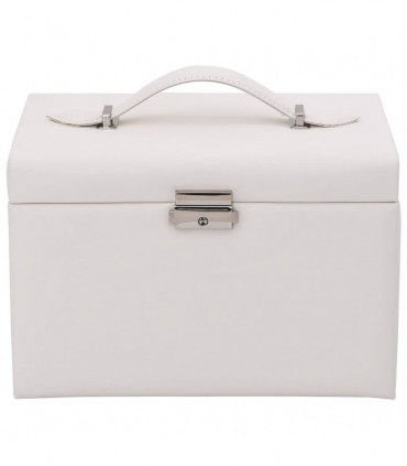 vidaXL Jewellery Box 4-Layer with Mirror Lockable White 22.5x17.5x16.5 cm