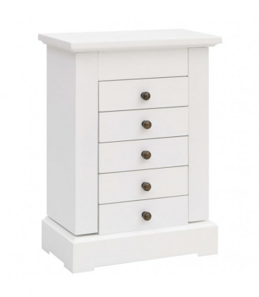 vidaXL Jewellry Case with Mirror MDF 25x13.5x34 cm