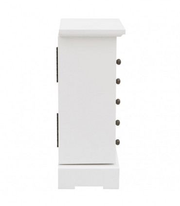 vidaXL Jewellry Case with Mirror MDF 25x13.5x34 cm