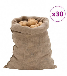 vidaXL Jute Sacks 30 pcs 60x105 cm 100% Jute 220 gsm