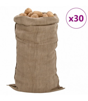 vidaXL Jute Sacks 30 pcs 65x135 cm 100% Jute 340 gsm