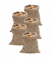 vidaXL Jute Sacks 5 pcs 60x105 cm 100% Jute 220 gsm