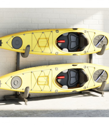 vidaXL Kayak Storage Rack for 2 Kayak 250x57x127.5 cm Steel